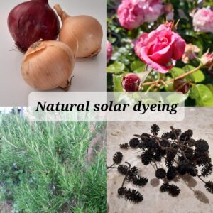 Ingredients for a solar dyeing course are shown